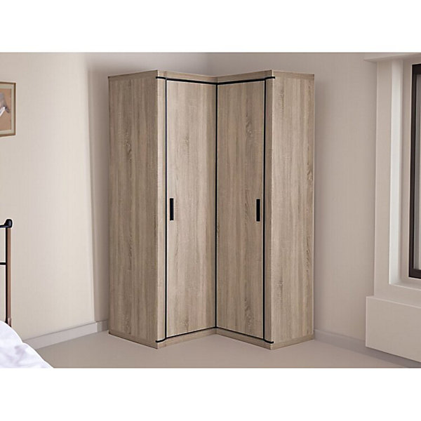 Armoire d'angle Lorelie 119, Nombre d'étagères: 5, 192x114x100cm
