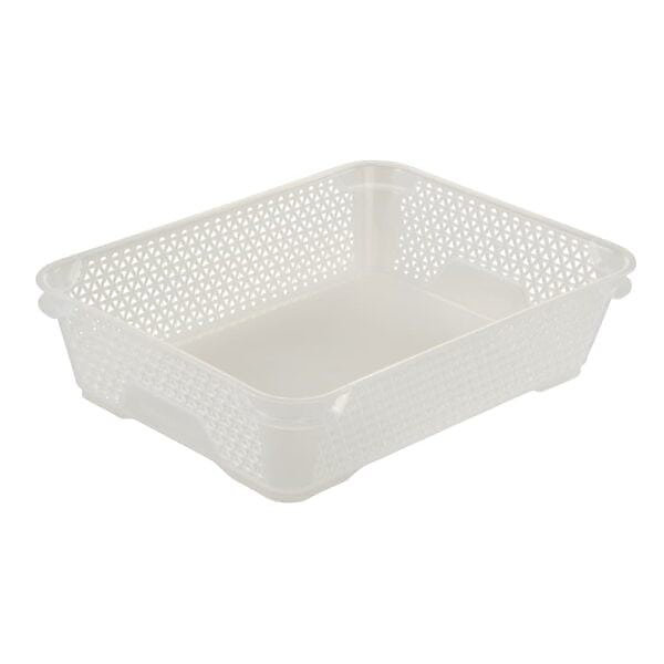 Corbeille de rangement pour bureau Format A5 - Transparent