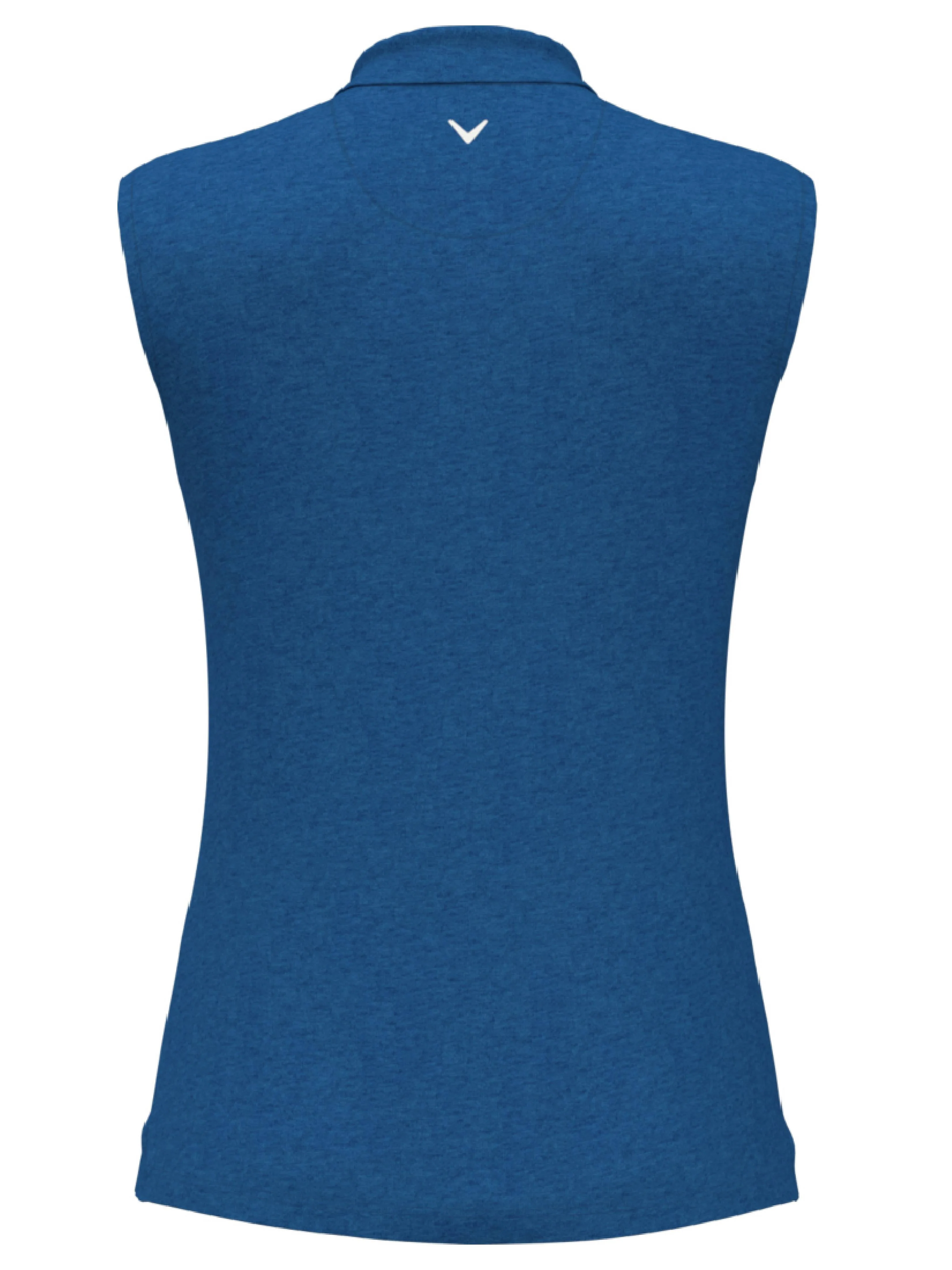 Womens Quarter Zip Heather Sleeveless Golf Polo