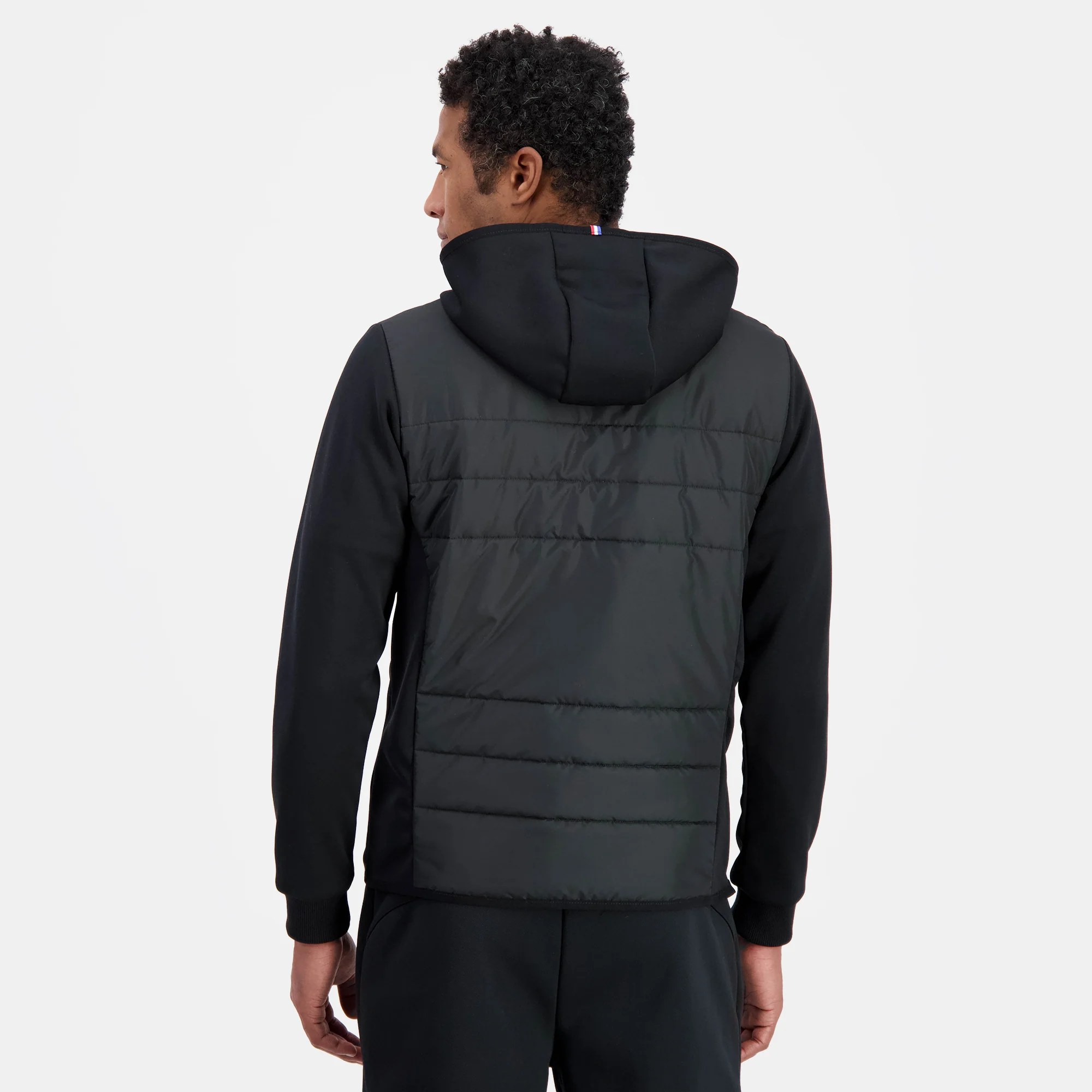 Sweat zippé à capuche hybride déperlant Homme Ton sur ton