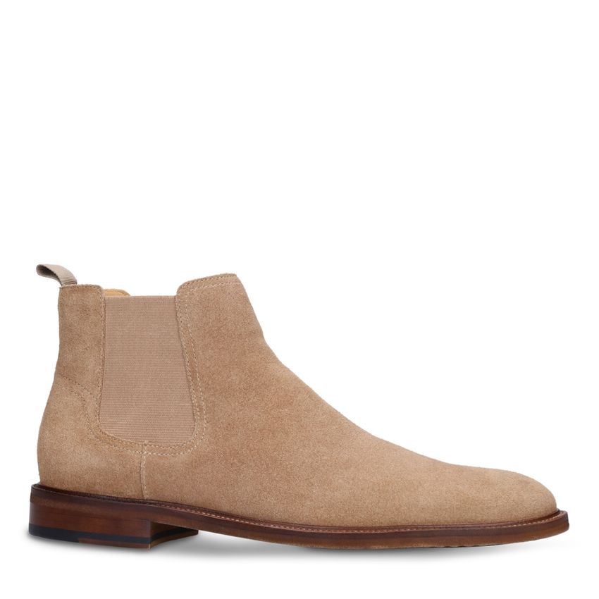 Manfield Taupe suède chelsea boots