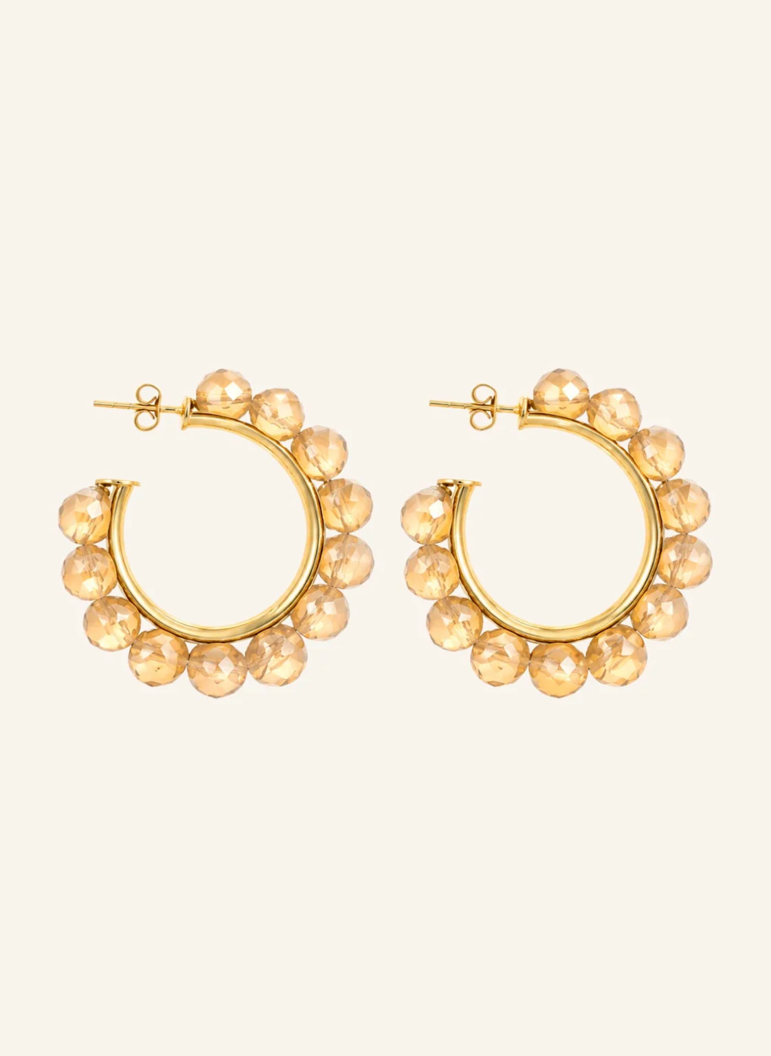LOTT.gioielli Creolen ELYSIA CE GB HOOP BEADED L NUDE by GLAMBOU