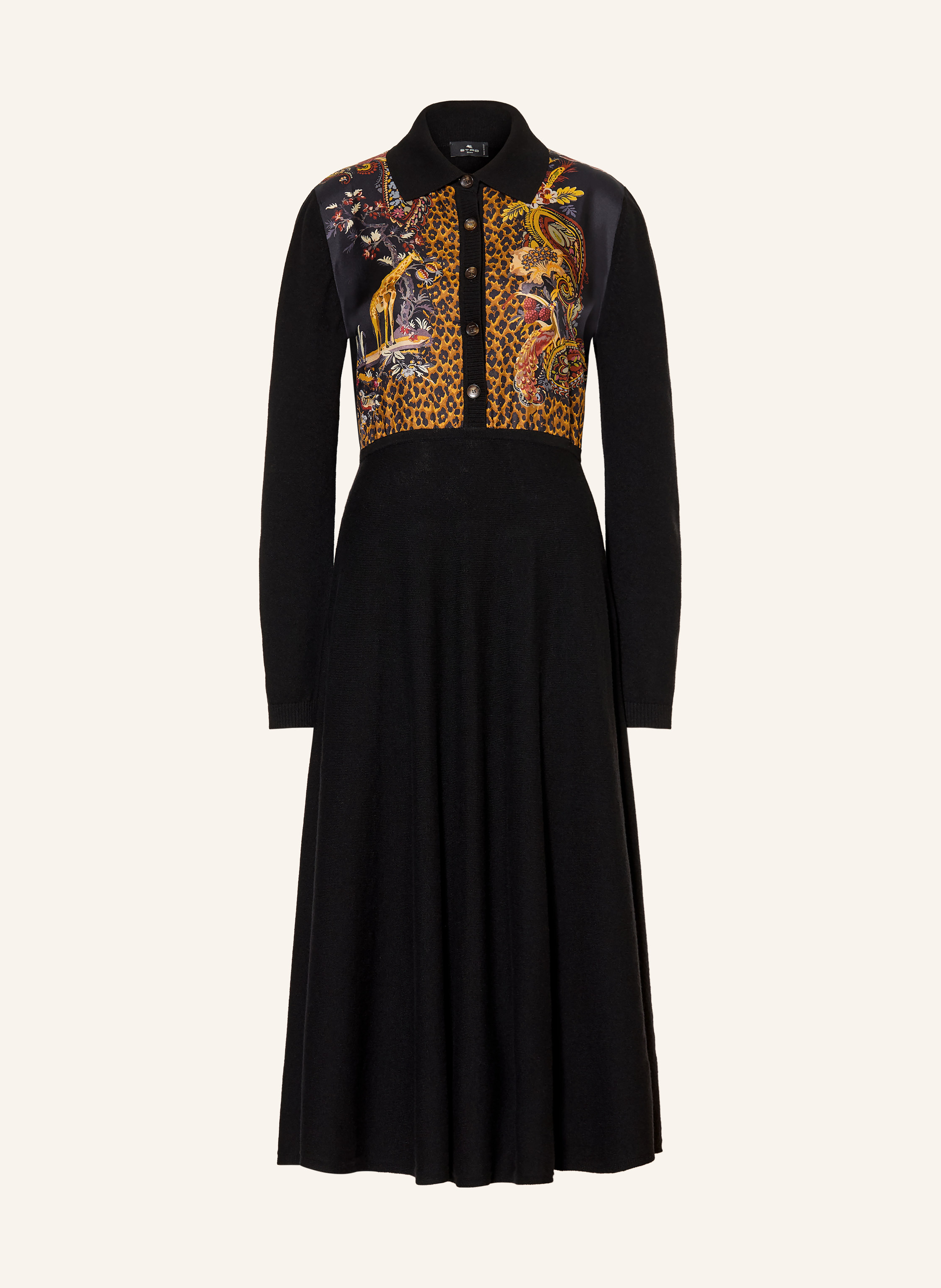 ETRO Hemdblusenkleid im Materialmix