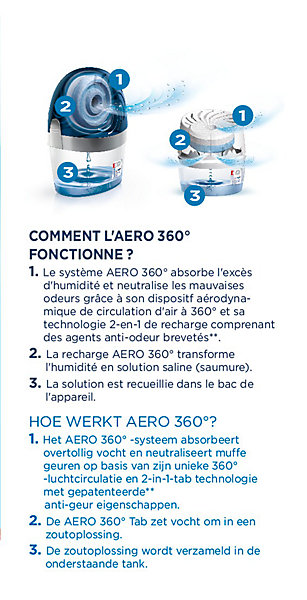 Absorbeur d'humidité AERO 360° Rubson 6 recharges