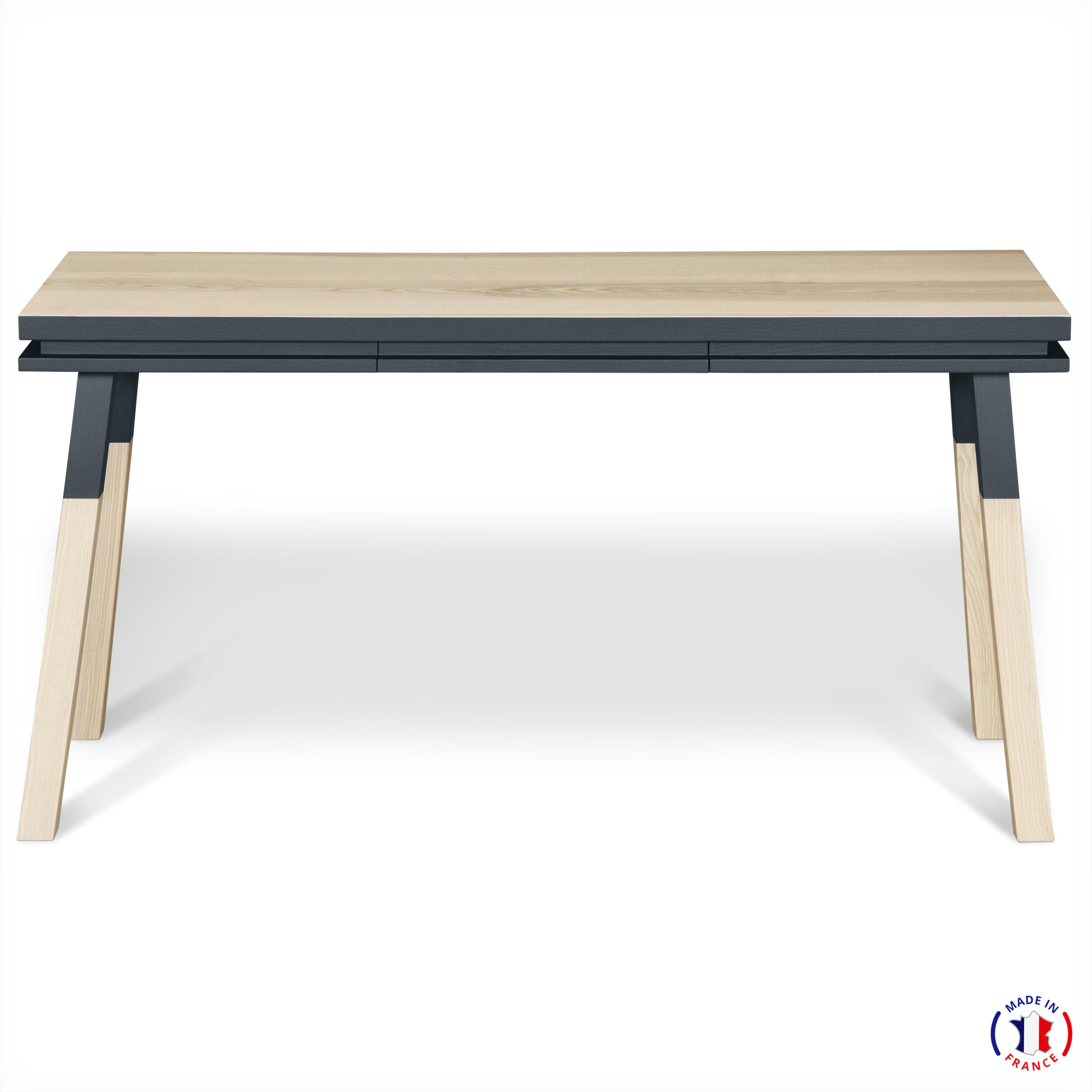 EGEE - Bureau Console rectangulaire 140 cm, 100% frêne massif