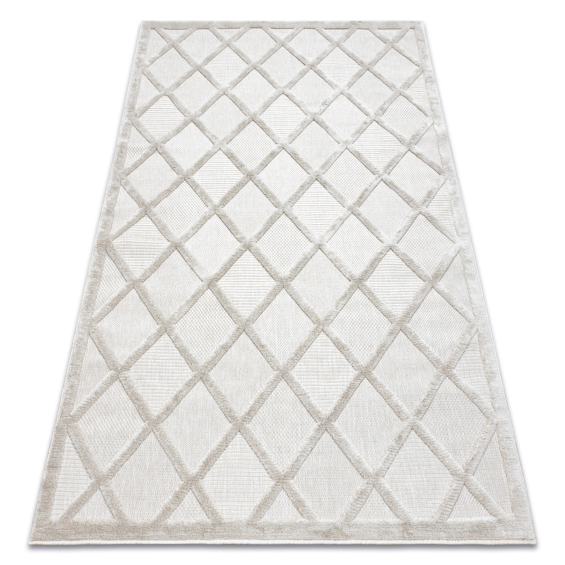 Dywan SANTO SZNURKOWY SIZAL 58365B Kratka, trellis beż 80x150 cm