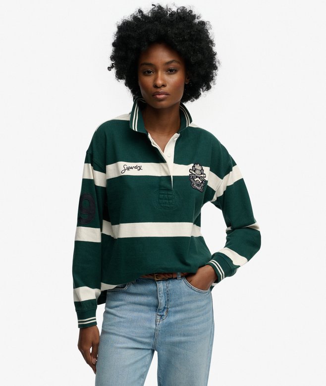 Crest Stripe Rugby Top