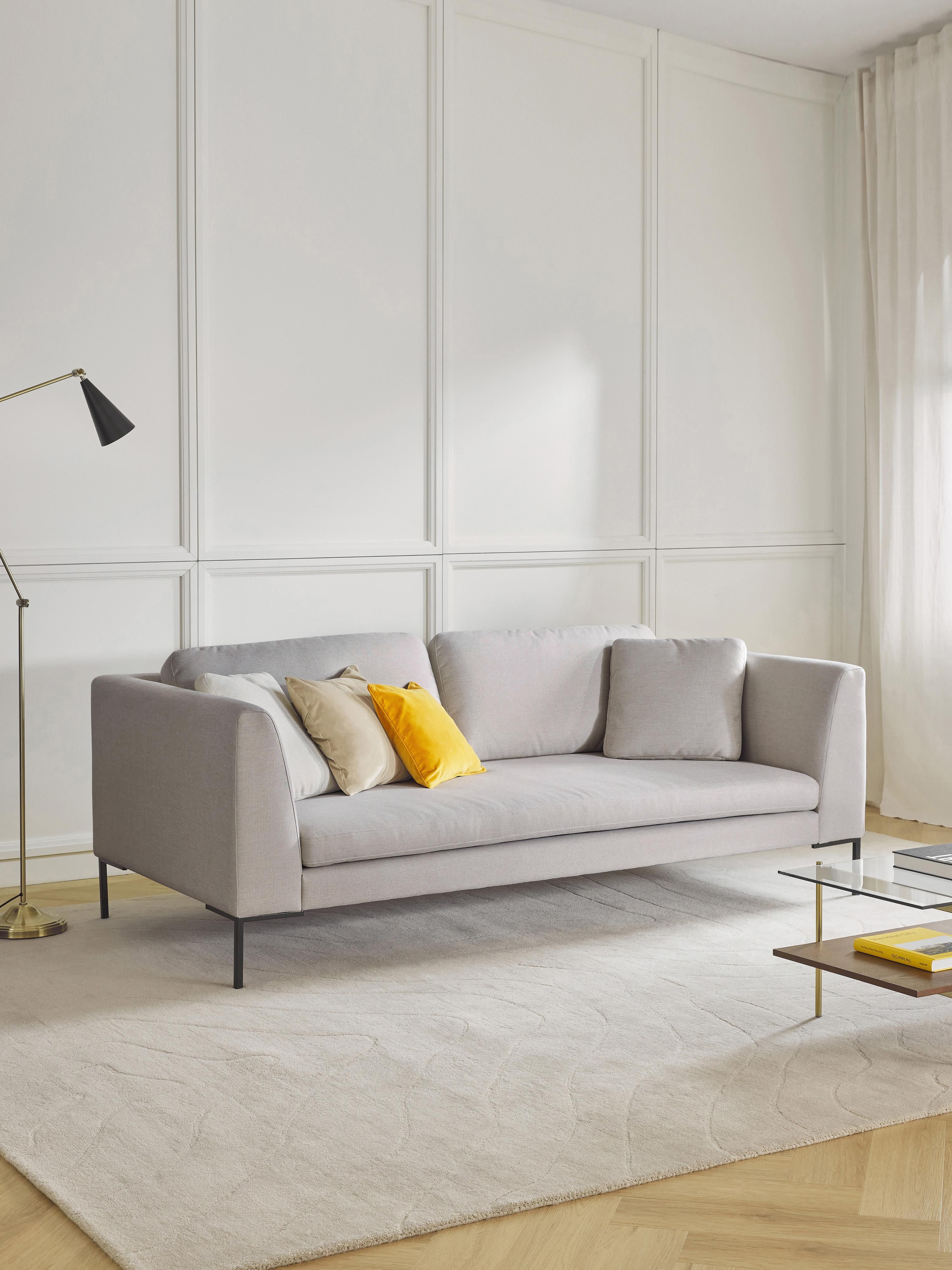 Sofa Emma (3-Sitzer) mit Metall-Füßen