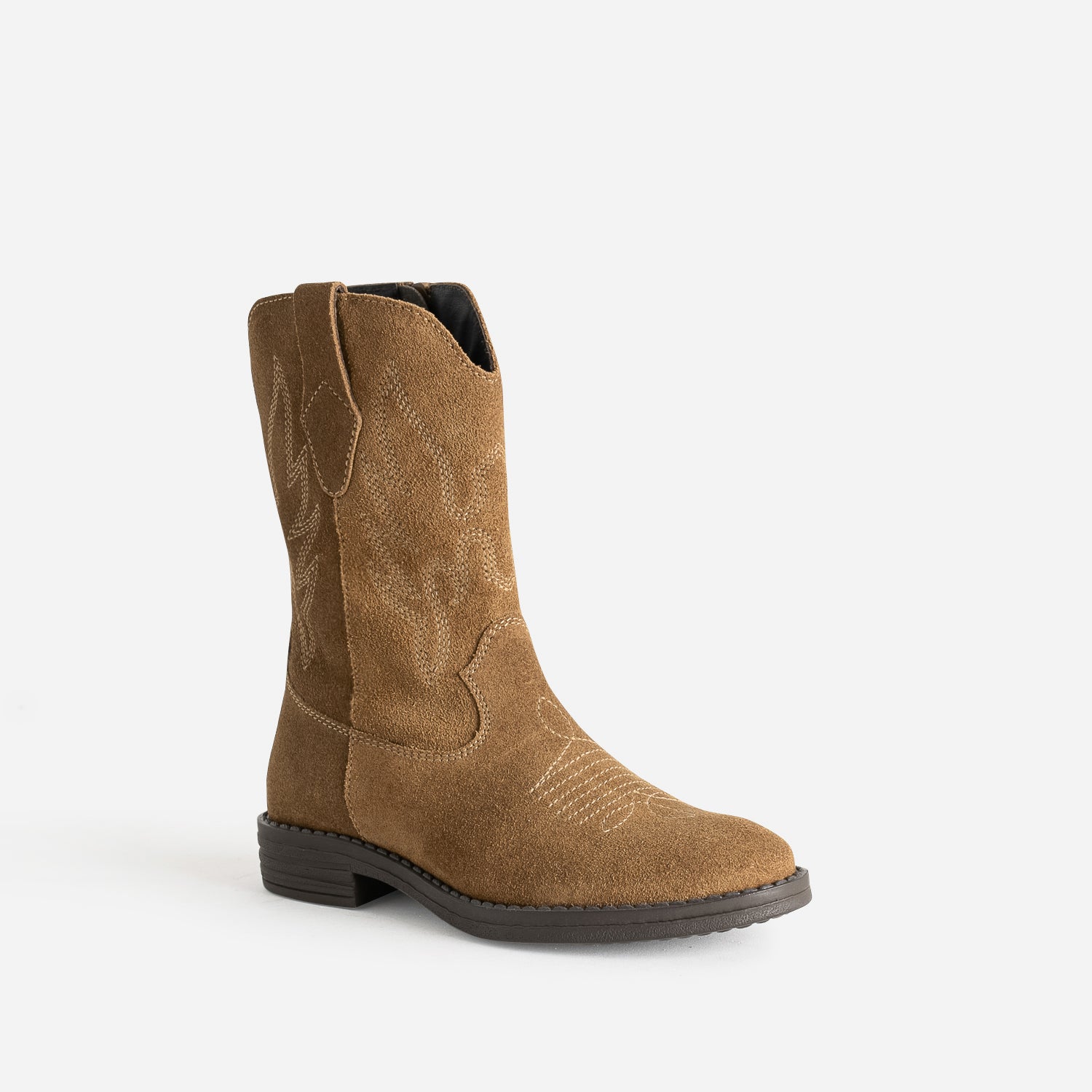 Boots western BUGGY camel cuir velours