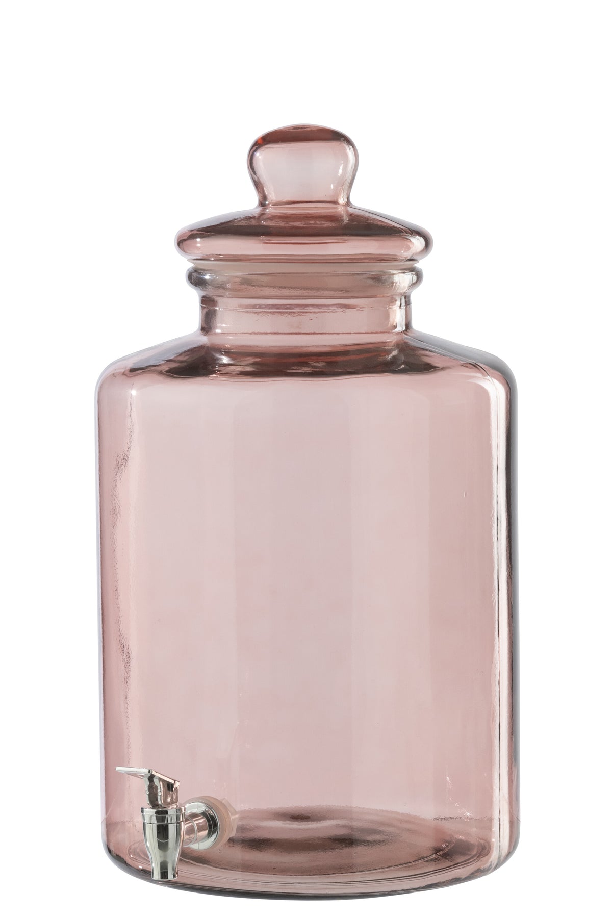 J-Line drankdispenser - glas - zalmroze