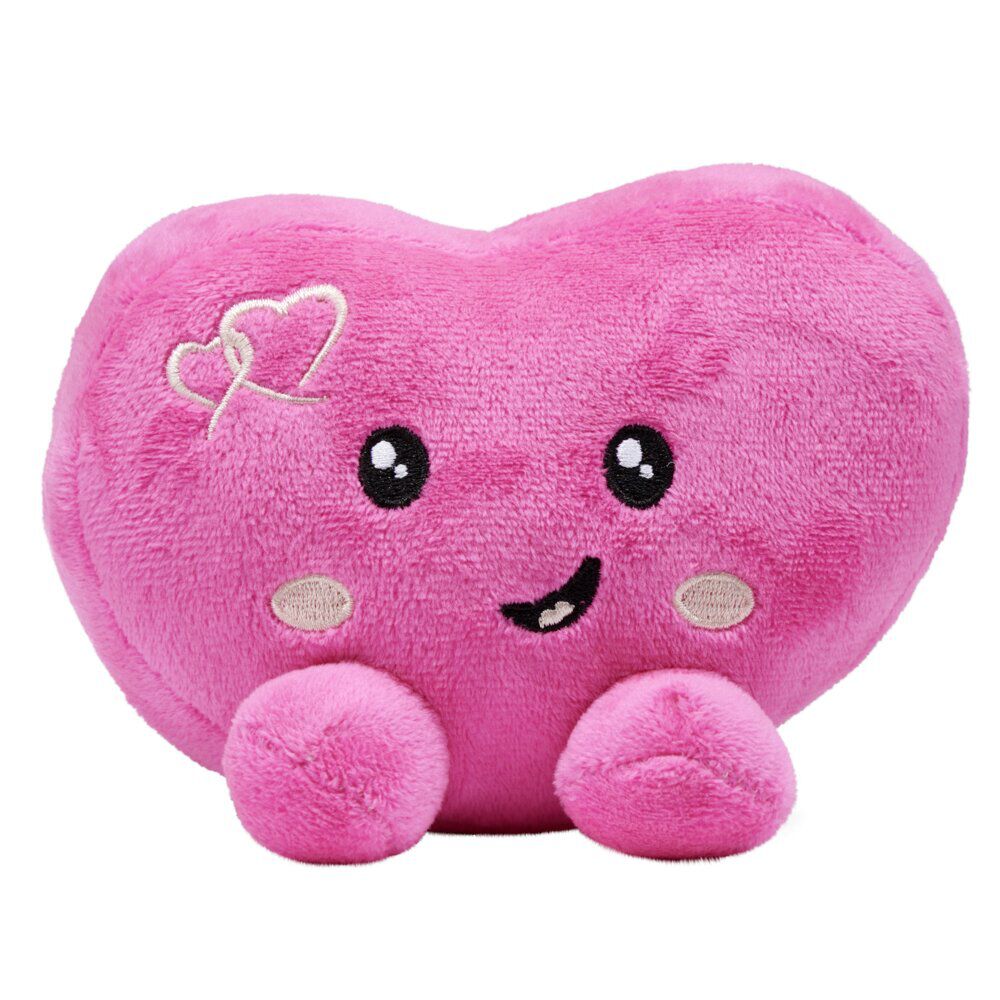 Peluche kawaii coeur rose 14xH10cm