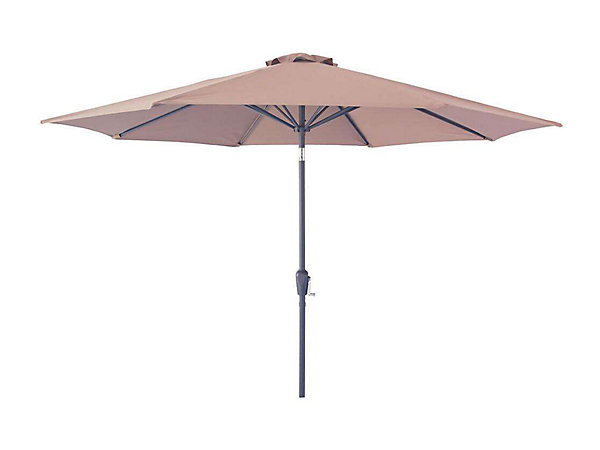 Parasol Houston - Parasol à manivelle inclinable en métal, Diam.300 cm, couleur sable