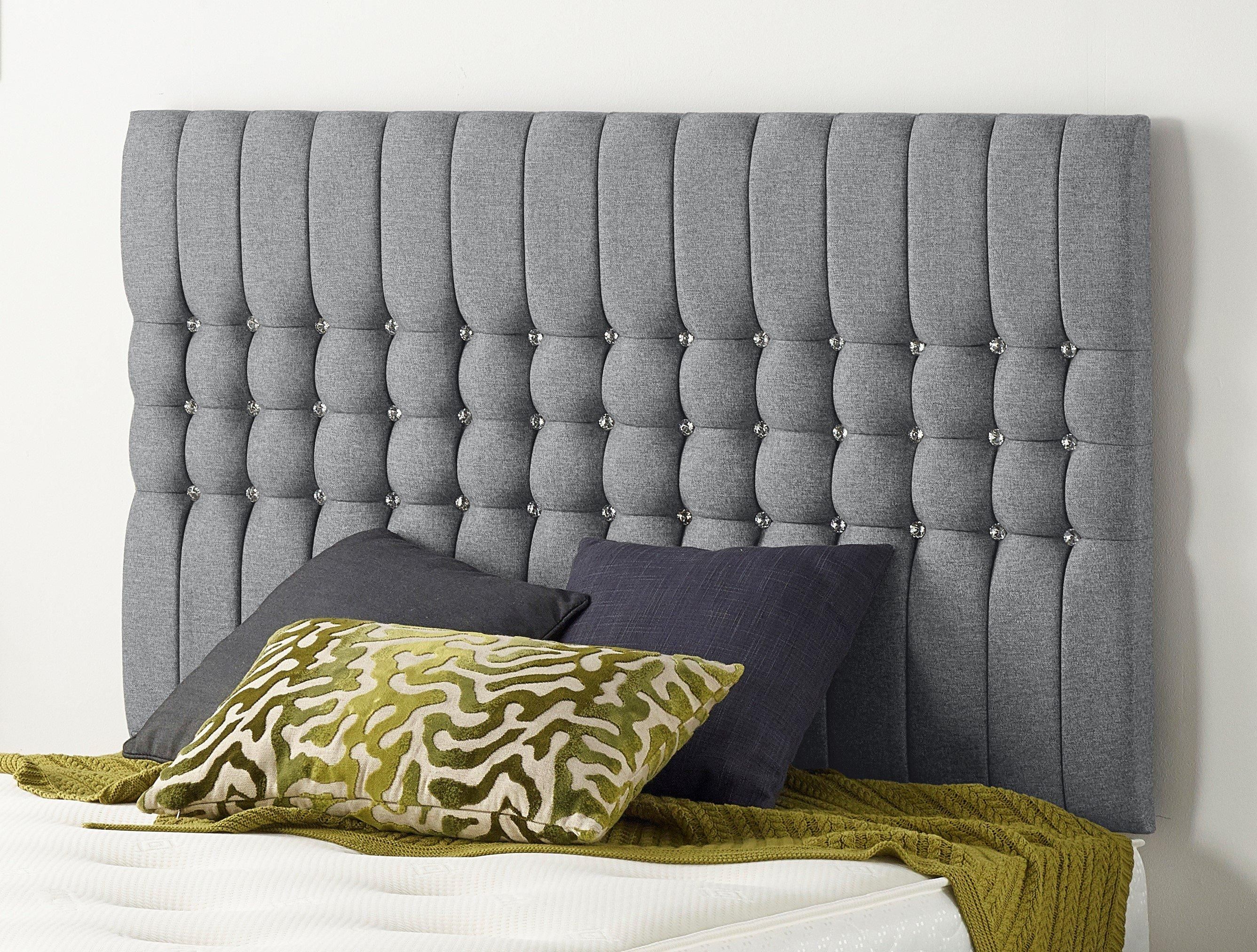 Somnior Galaxy Divan Bed Base with Headboard Plush velvet