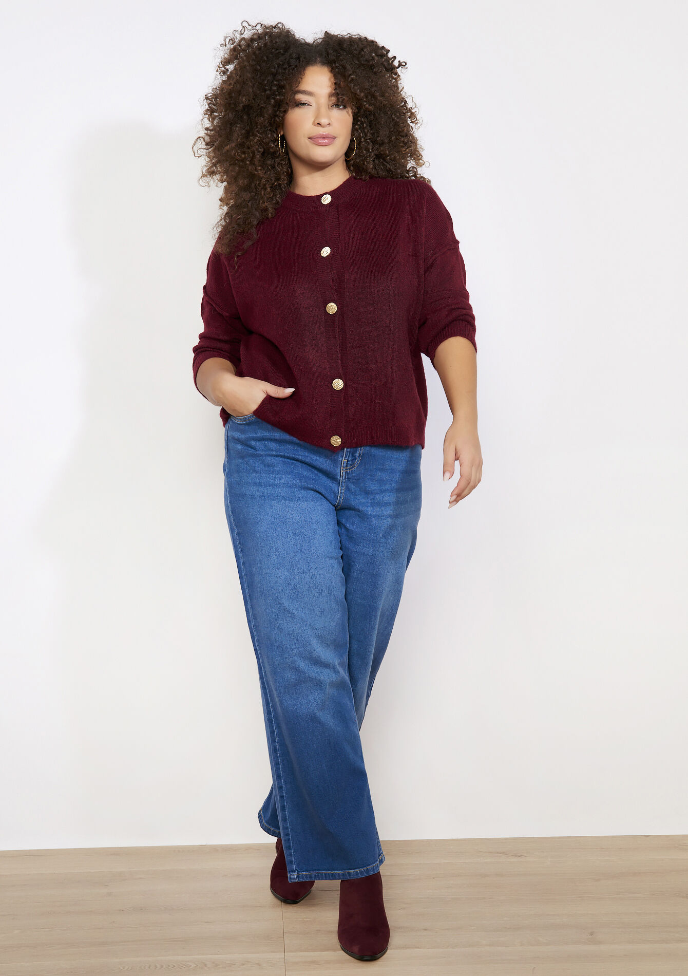 High waist wide leg jeans