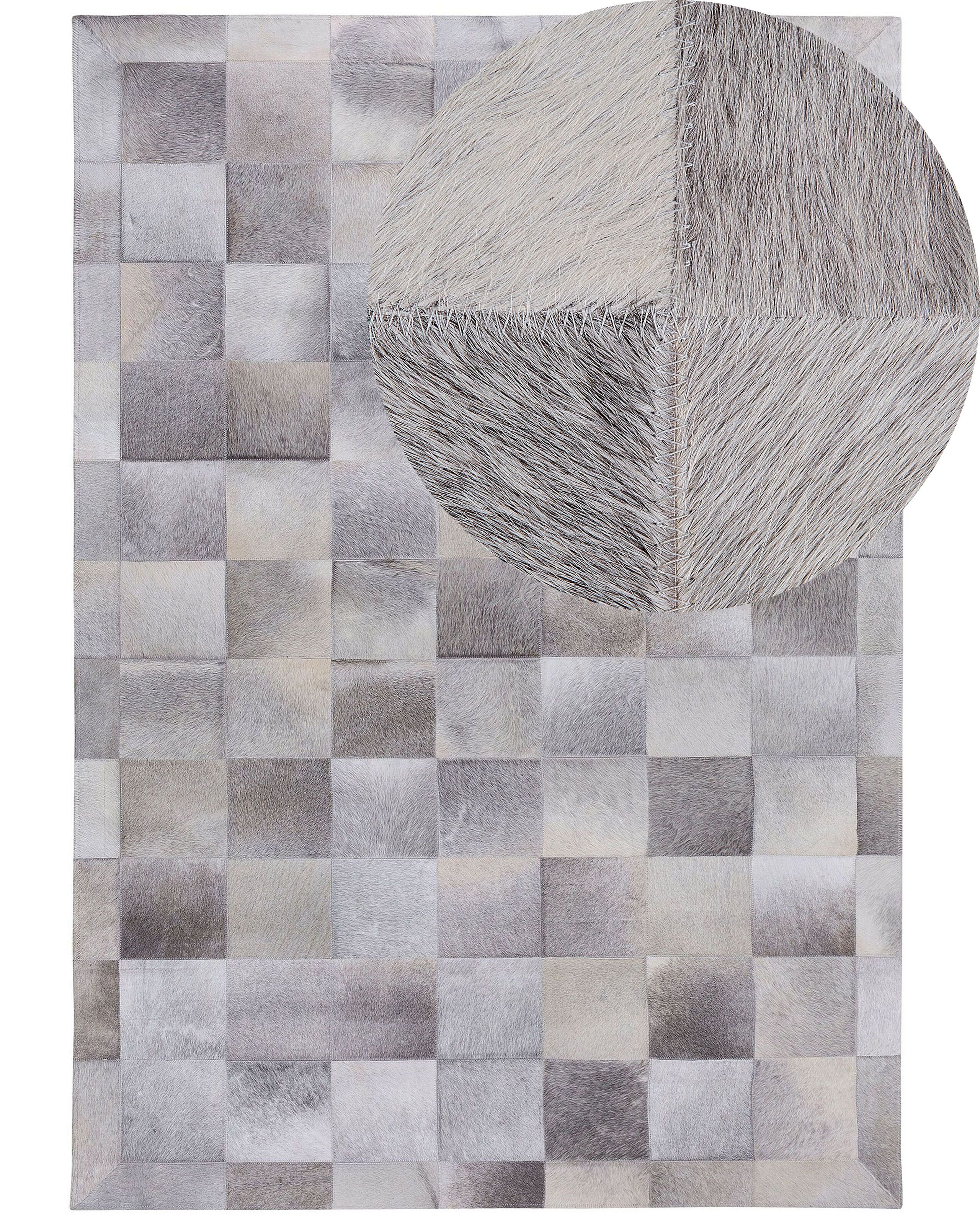 Dywan 160x230 cm jasnoszary geometryczny