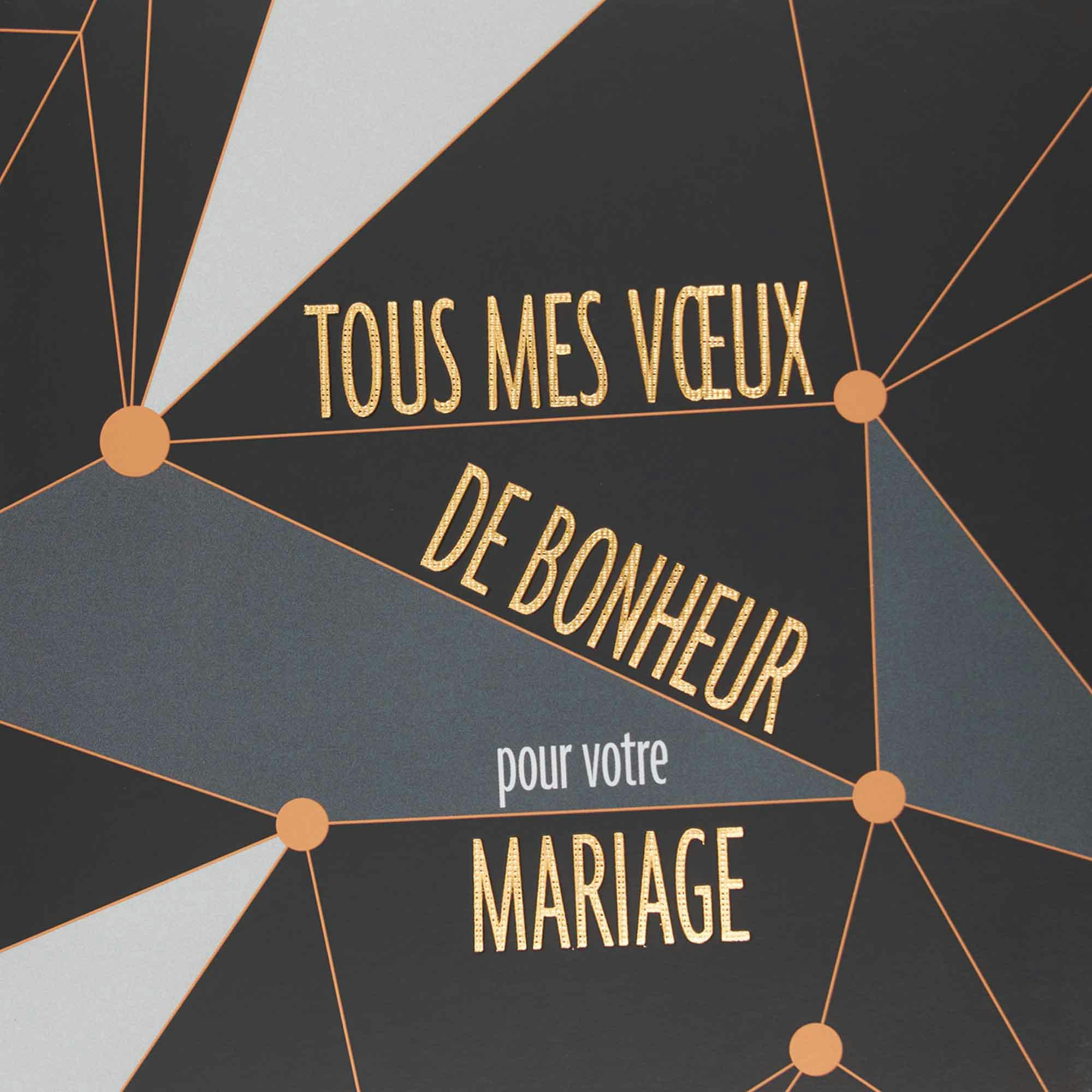 - Carte mariage tous mes voeux de bonheur