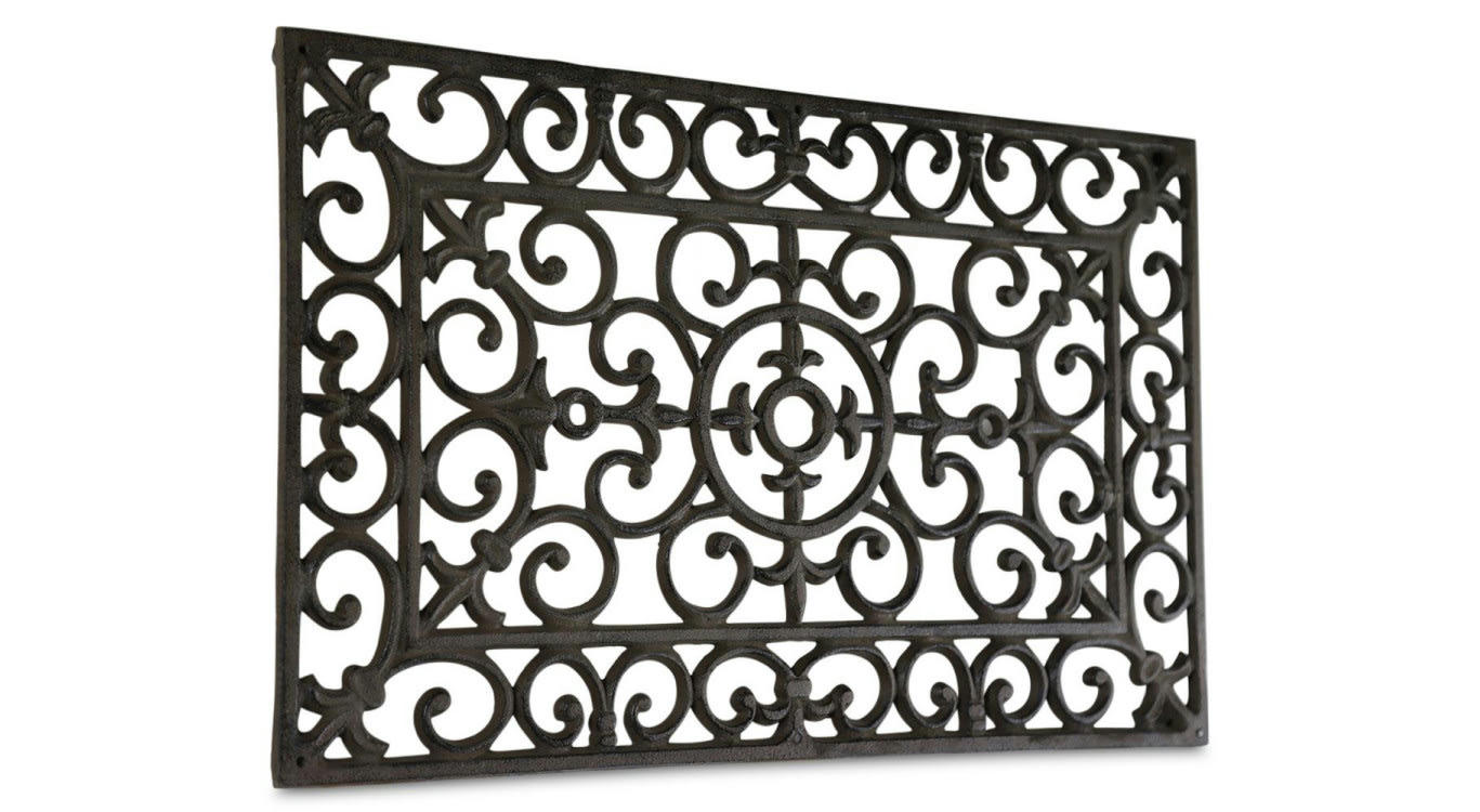 - Paillasson Rectangulaire Fonte Marron 56x35x2cm