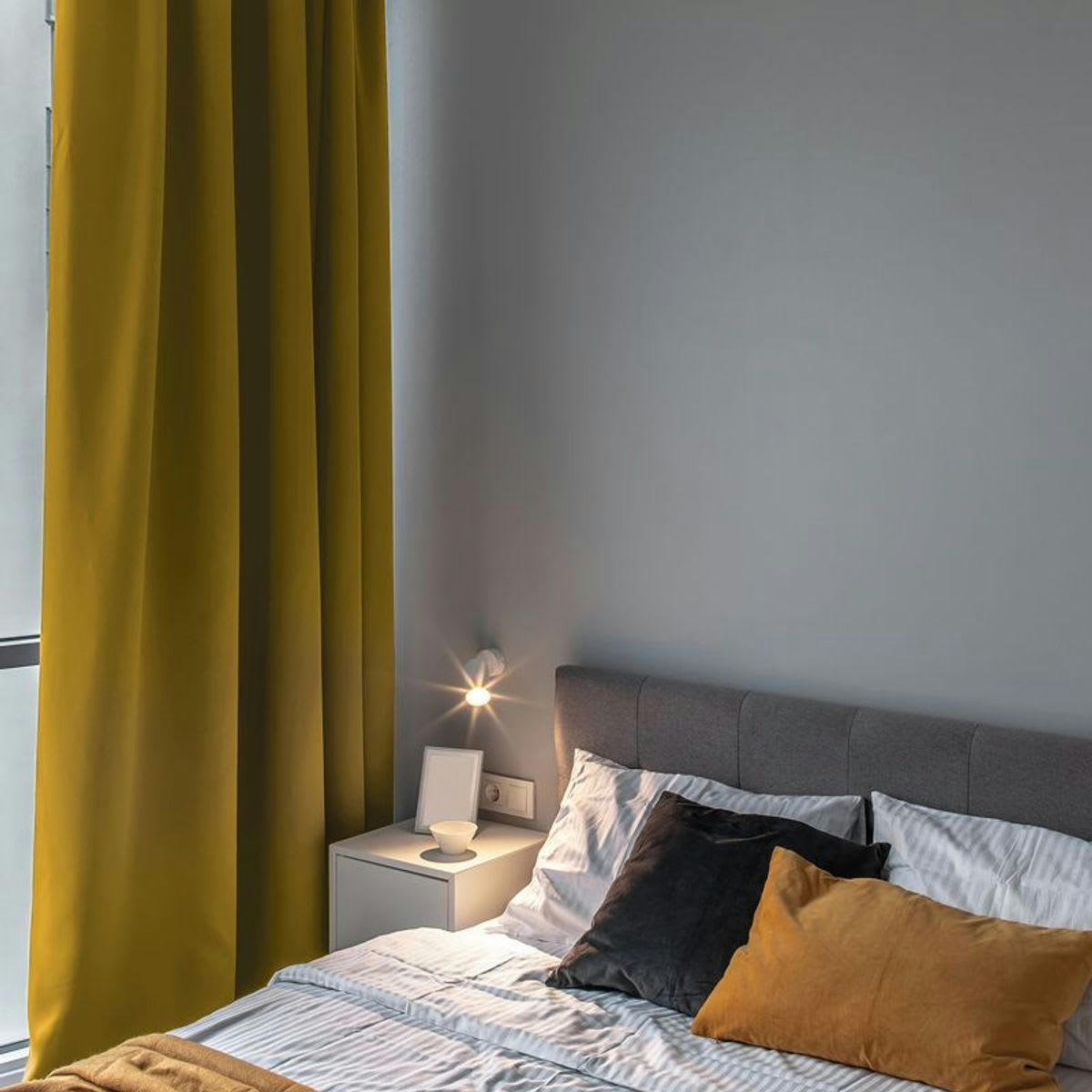 OCCULTANT - Rideau occultant jaune 140x250