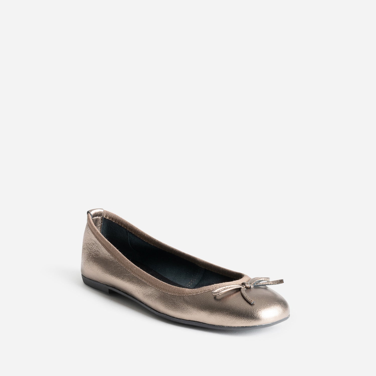 Ballerine dorée foncée en cuir