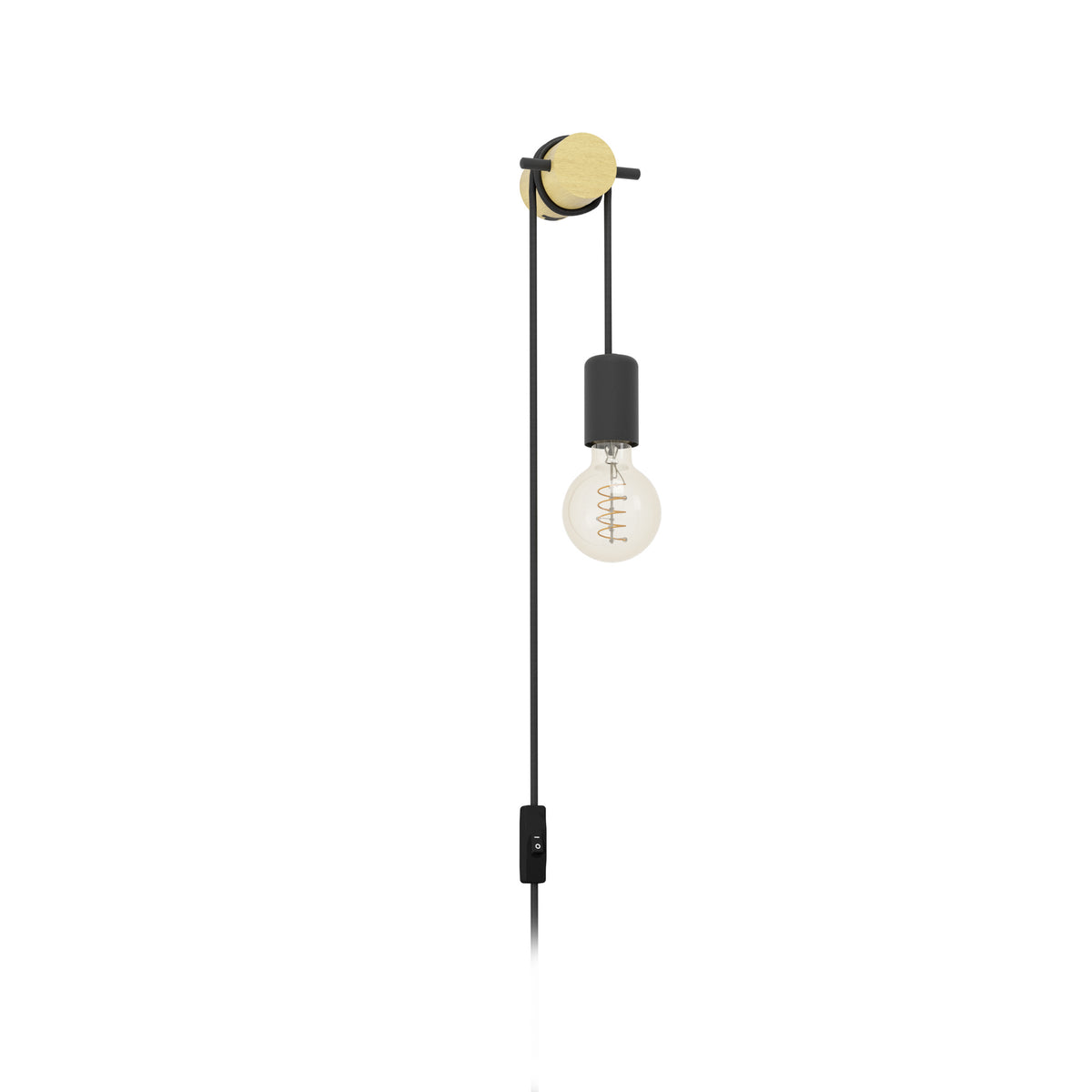 EGLO wandlamp Buddon - e27 - 5,5 cm - bruin/zwart