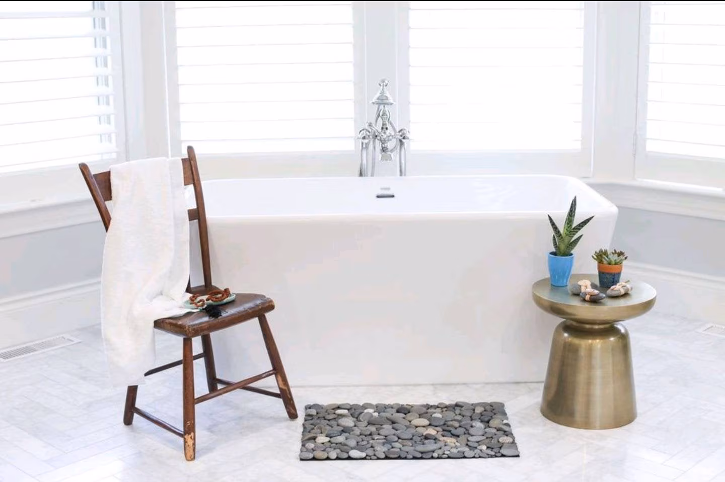 Handmade River Stone Mat: Foot Massage, Nature Inspired Decor