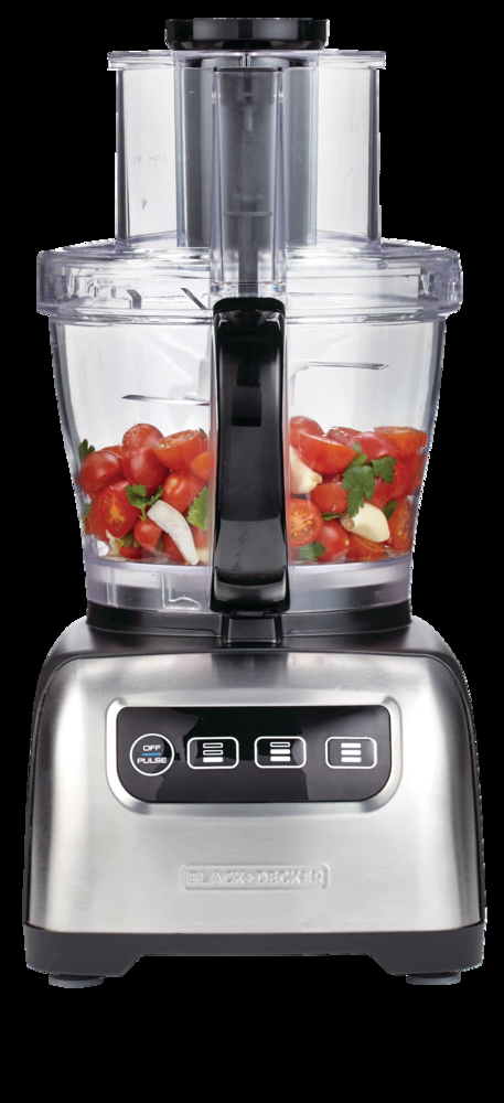 Black & Decker Kitchen Tools Square Food Processor Stainless Steel, 10 Cups
