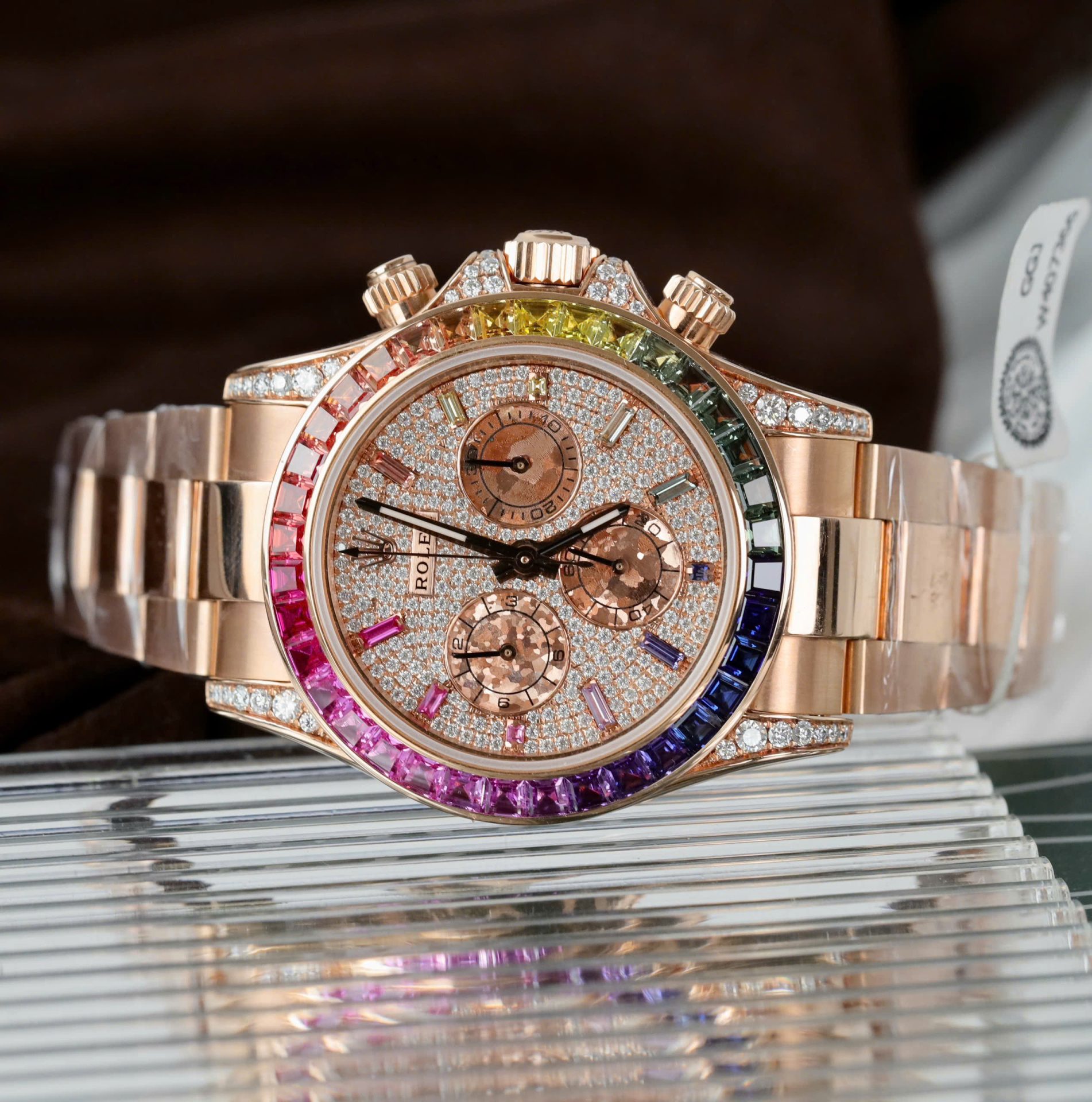 Rolex Daytona 116595 Rainbow RG Plated Diamond Dial 40mm Oyster Super Clone