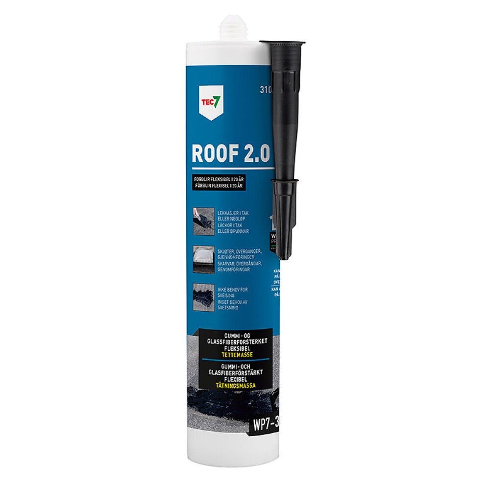 TETTEMASSE TEC7 ROOF 2.0 310ML SVART