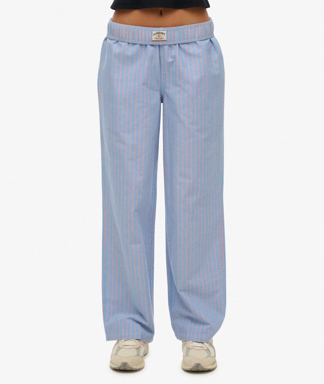 Organic Cotton Stripe Elasticated Trousers