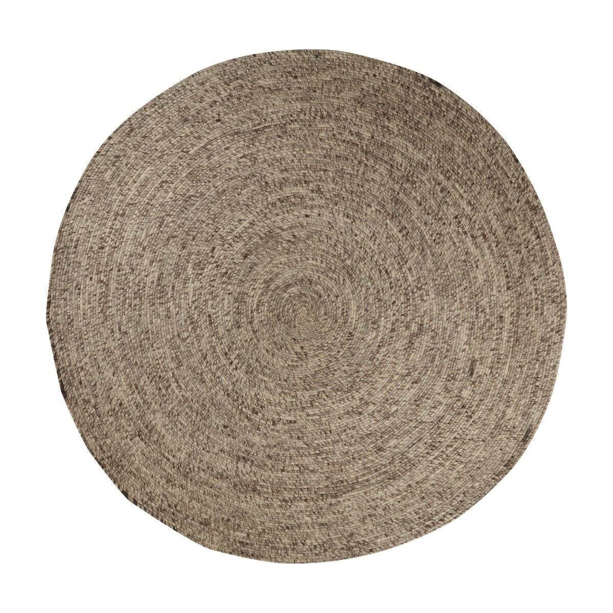 Interieur05 vloerkleed Gapo -grij- gemeleerd -rond /wollen- 150 x 150 cm