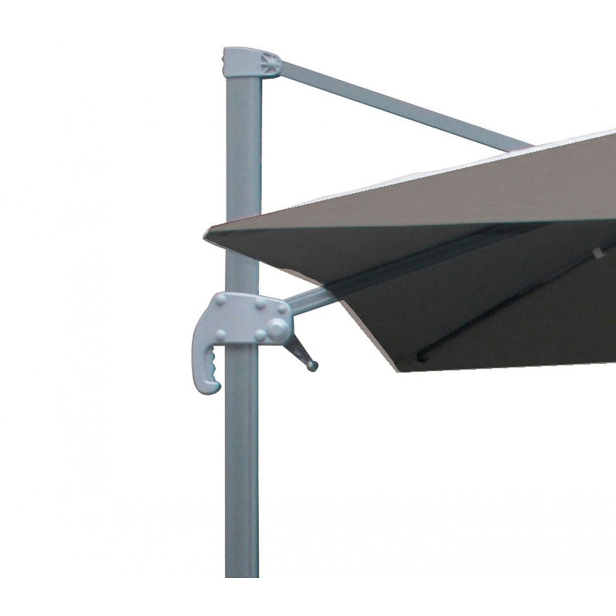 - Parasol déporté avec manivelle gris anthracite - 300x300cm
