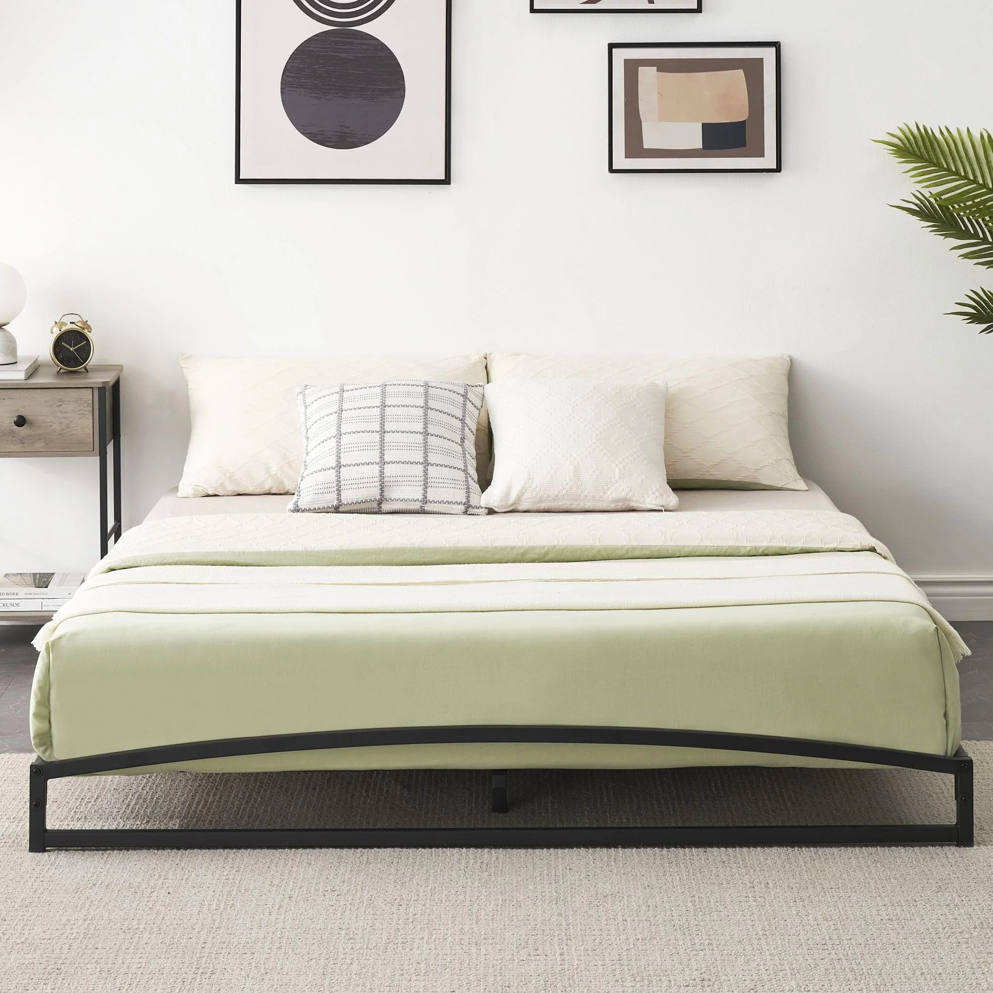 6 Inch Metal Platform Low Profile Bed Frame