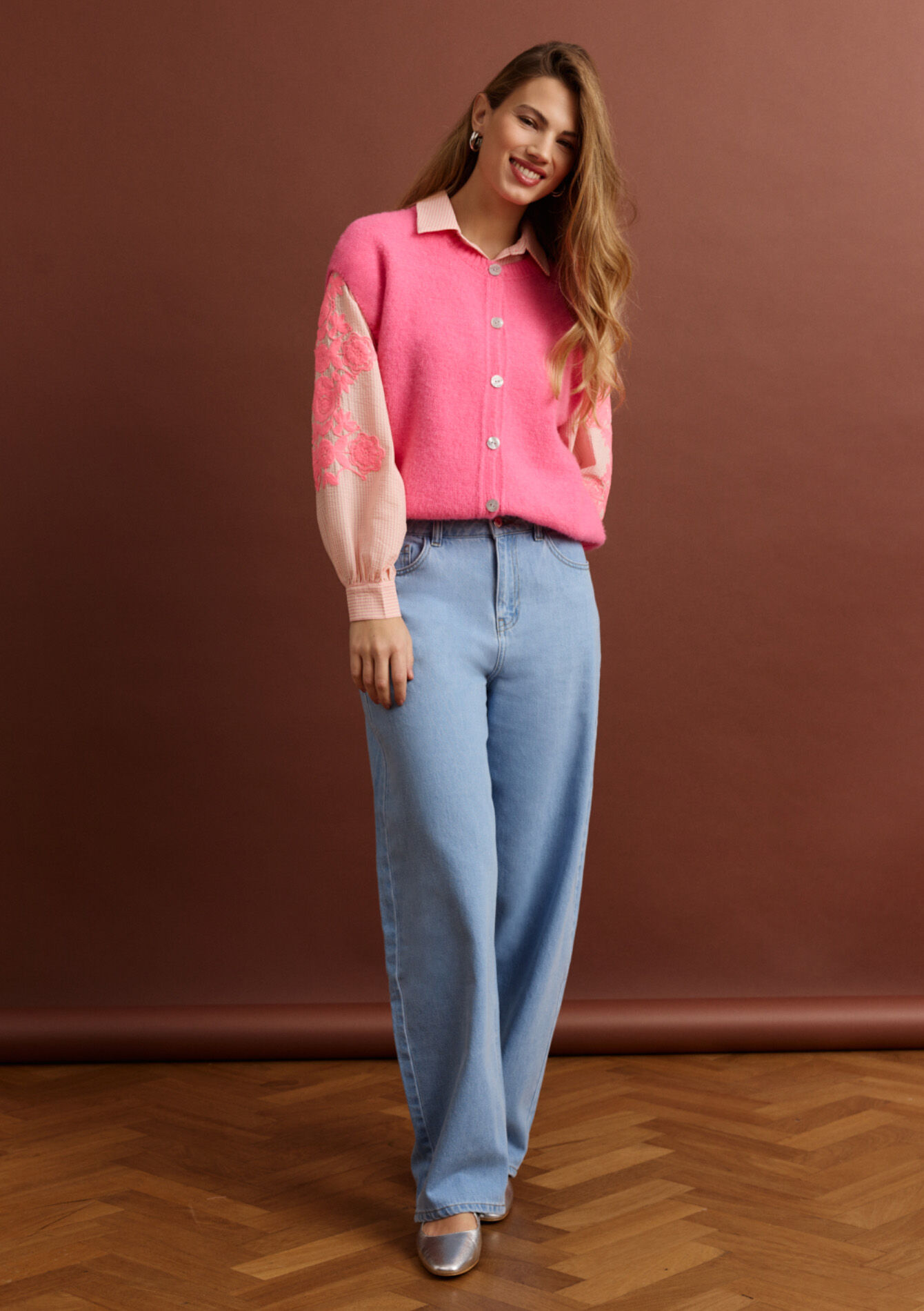 Hoge taille wide-leg jeans