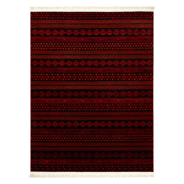 Dywan ORIENT 5132 bordo / czarny Orientalny, z frędzlami100x200 cm