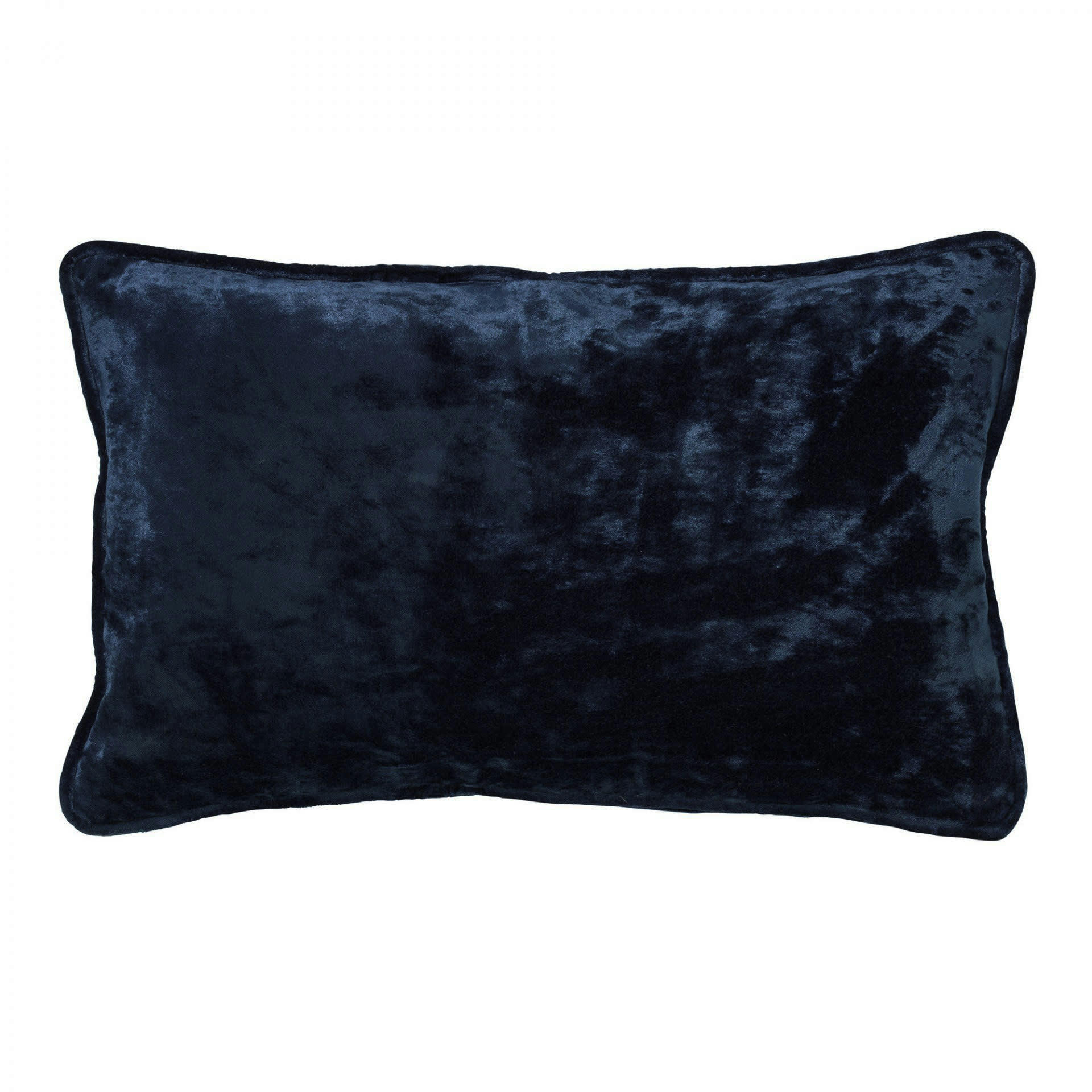 - Coussin bleu en velours 30x50 cm uni