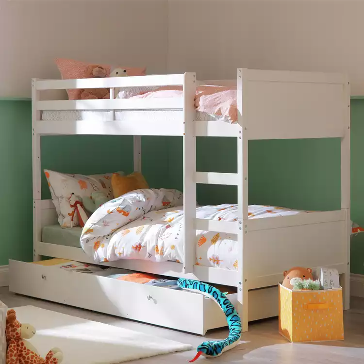 Habitat Detachable Bunk Bed with Storage - White