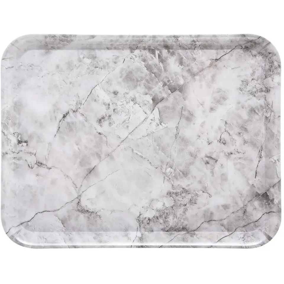 5Five Dienblad/serveer tray Marble - Melamine - creme wit - 33 x 43cm