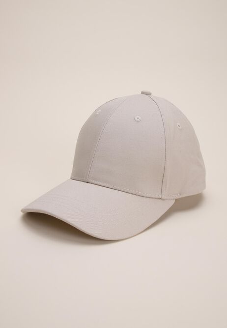 Mens Cream Plain Baseball Cap