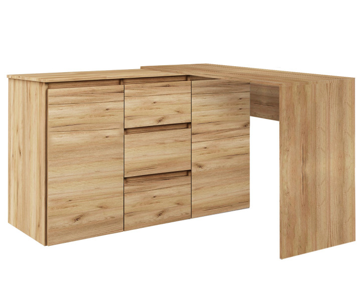Biurko Megan N3 Dąb Craft Złoty 120X45 Cm