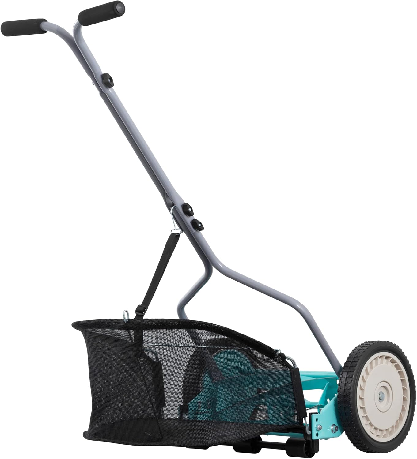 Mower Company 1725-16GC 16-inch 7-blade reel mower with grass debris collection device, designed specifically for lawns, green model(16-Inch�� 7-Blade with Grass Catcher)