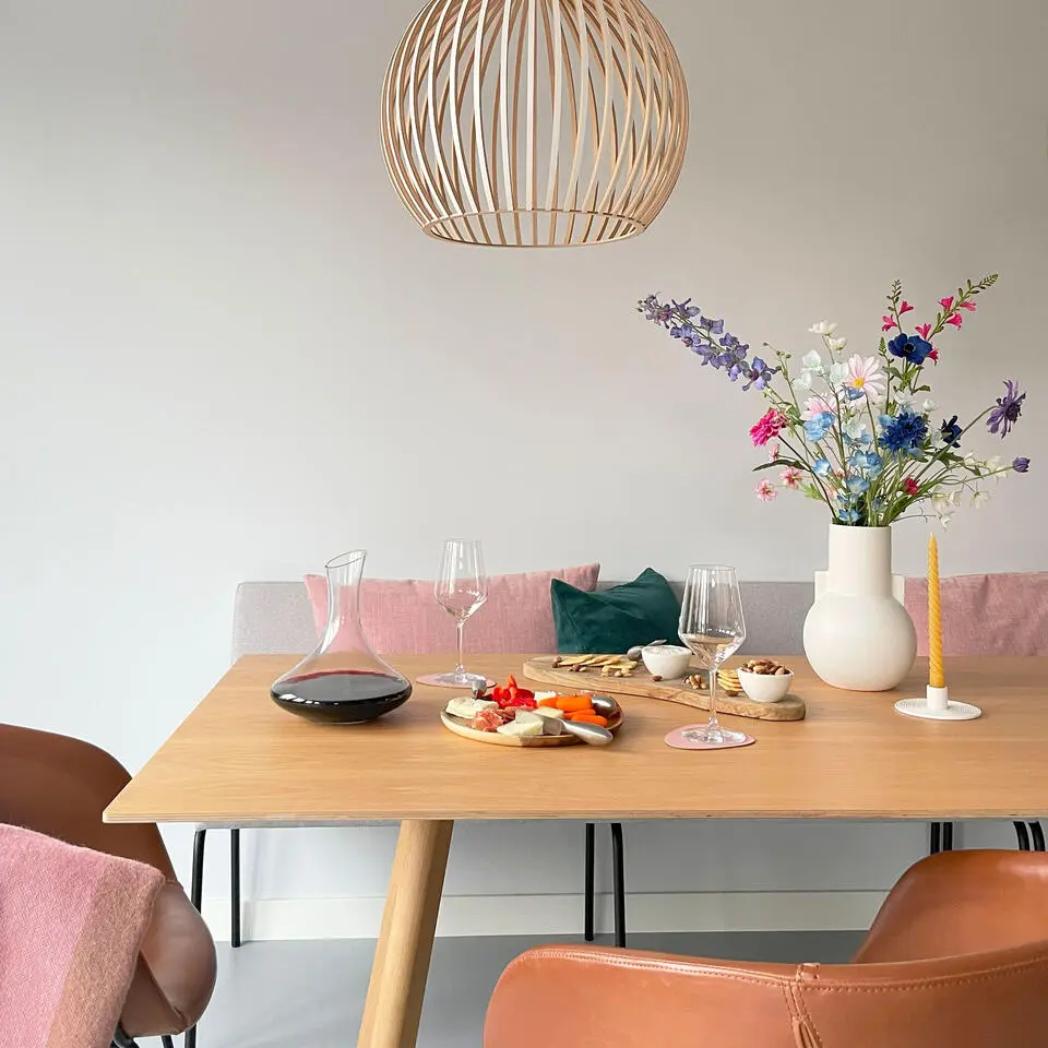 QUVIO Houten dienblad rond - Maat L