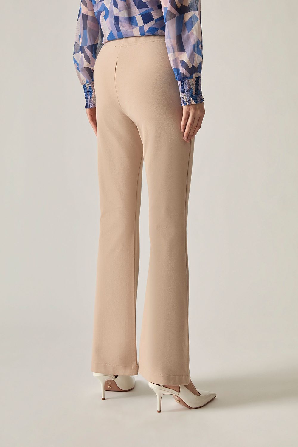 James Lakeland Beige Bootleg Trousers