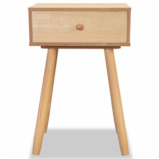 NNEVL Bedside Tables 2 pcs Solid Pinewood 40x30x61 cm Brown
