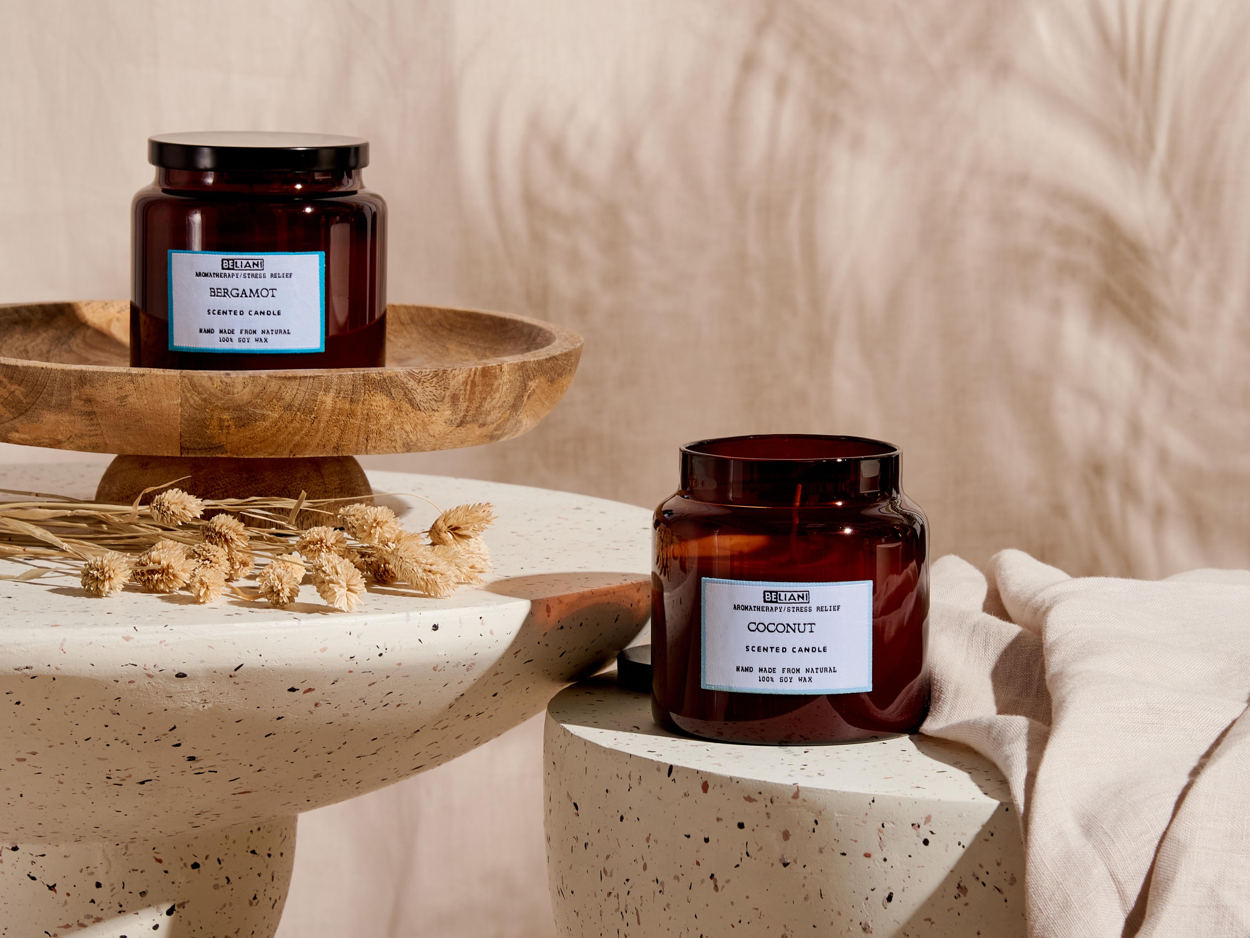 Set of 2 Scented Candles ABSOLUTE ALCHEMY Soy Wax Fresh Notes
