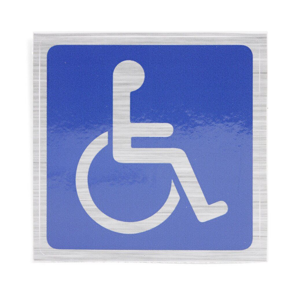 Signalétique adhésive "Handicapé à mobilité réduite" - 8x8 cm
