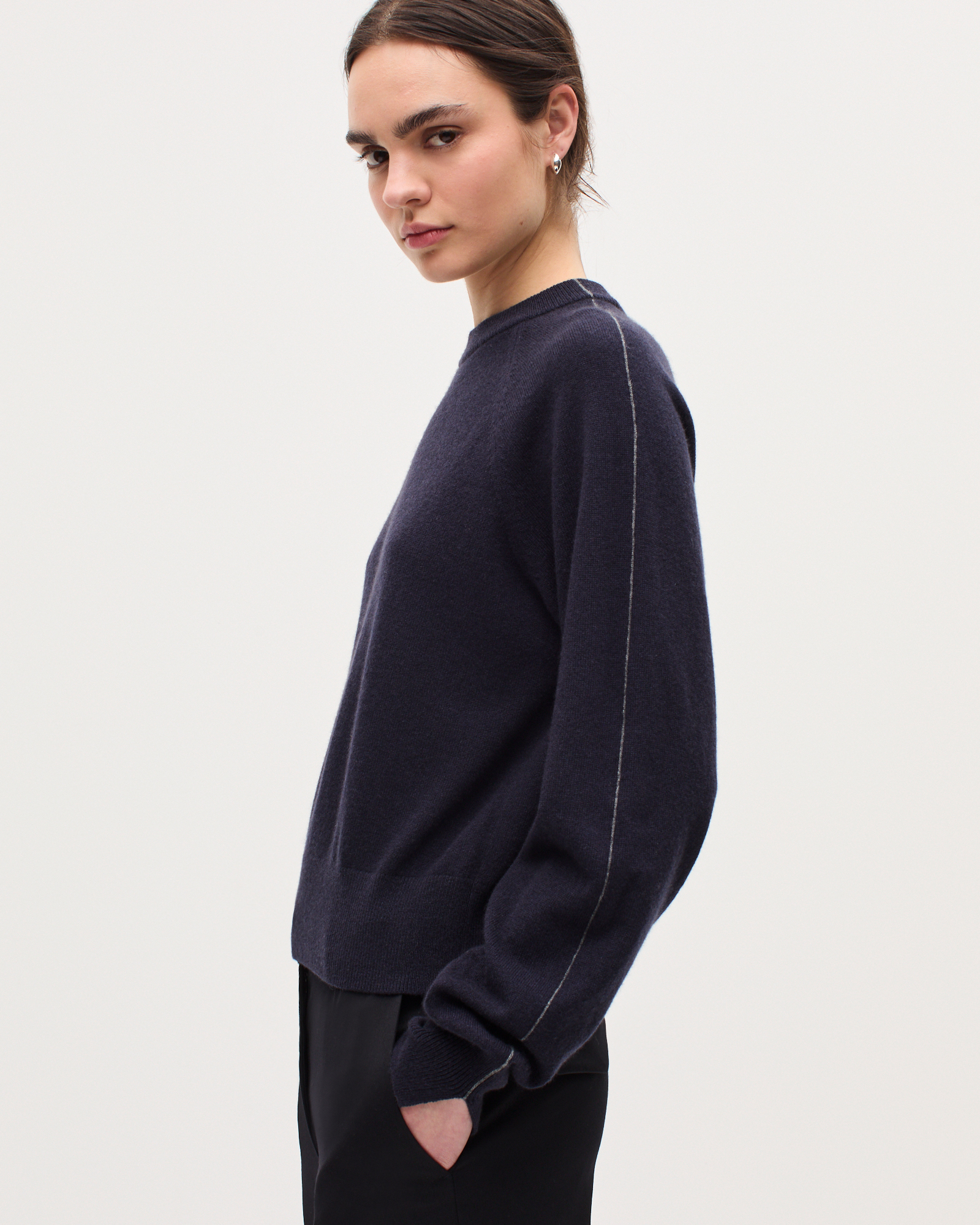 Pull col rond en cachemire