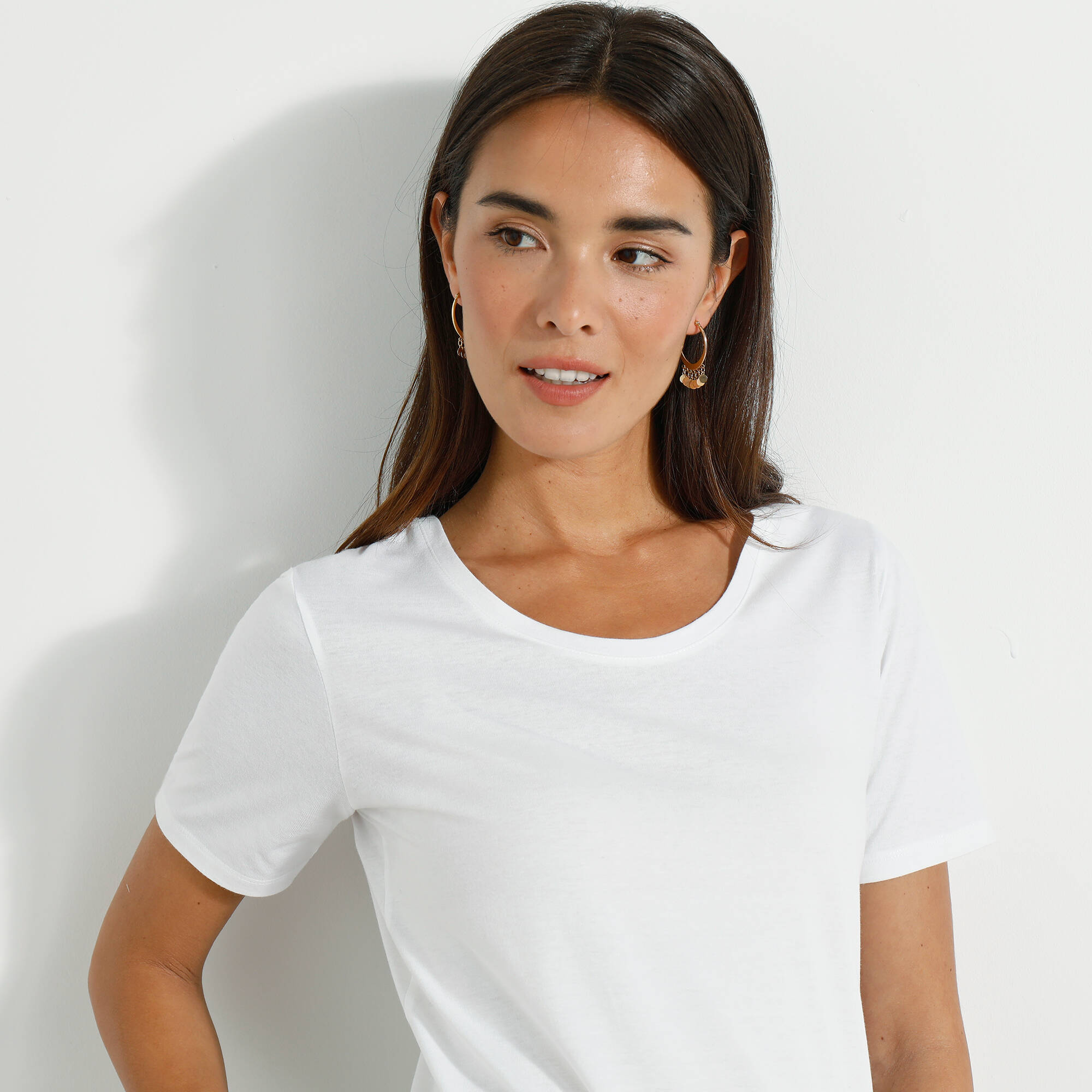 T-shirt col rond manches courtes