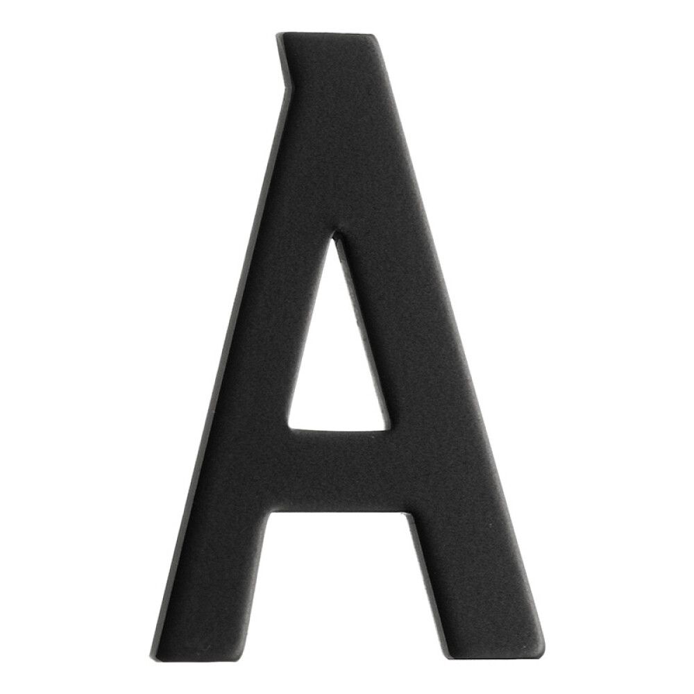 POSTKASSEBOKSTAV BESLAGSBODEN A SELVKLEBENDE 43MM SVART