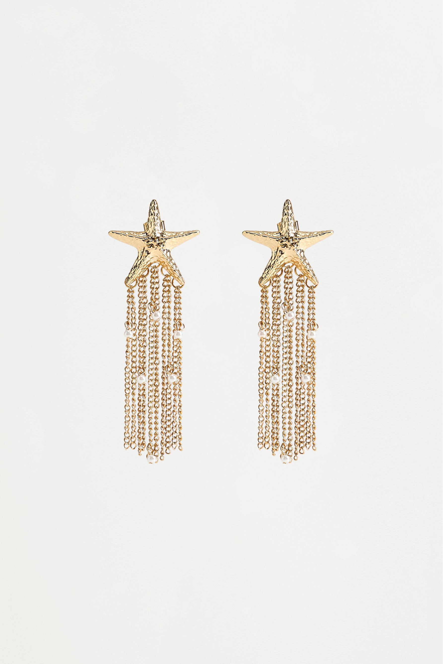 Pendientes estrella con flecos