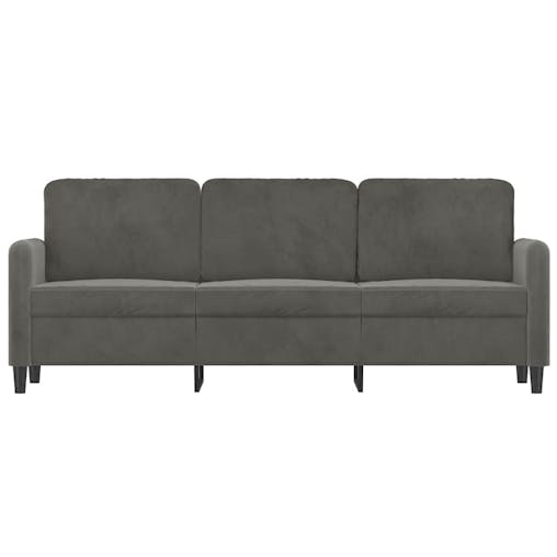 NNEVL 3-Seater Sofa Dark Grey 180 cm Velvet